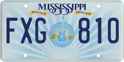MS license plate FXG810