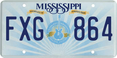 MS license plate FXG864