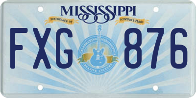 MS license plate FXG876