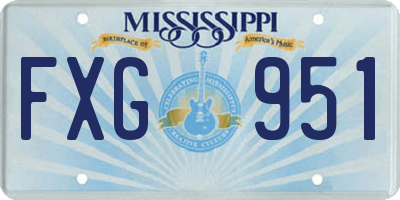 MS license plate FXG951