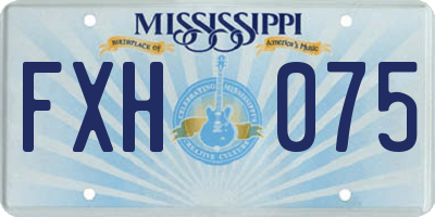 MS license plate FXH075
