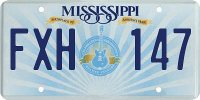 MS license plate FXH147