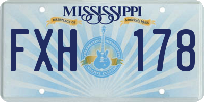 MS license plate FXH178