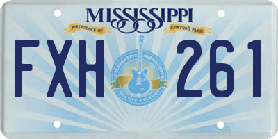 MS license plate FXH261