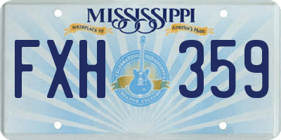 MS license plate FXH359