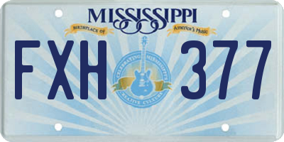 MS license plate FXH377