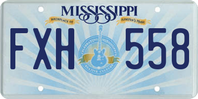 MS license plate FXH558