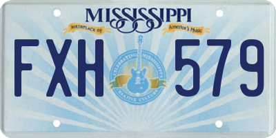 MS license plate FXH579