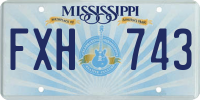 MS license plate FXH743