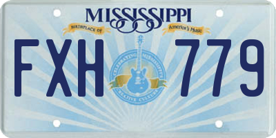 MS license plate FXH779