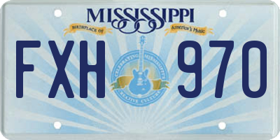 MS license plate FXH970