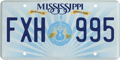 MS license plate FXH995