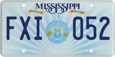 MS license plate FXI052