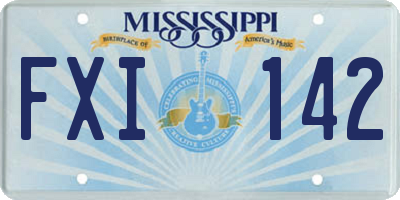 MS license plate FXI142