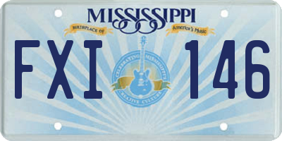 MS license plate FXI146