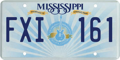 MS license plate FXI161