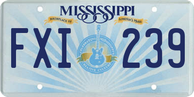 MS license plate FXI239