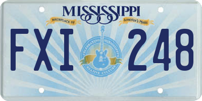 MS license plate FXI248