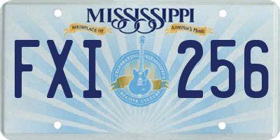 MS license plate FXI256