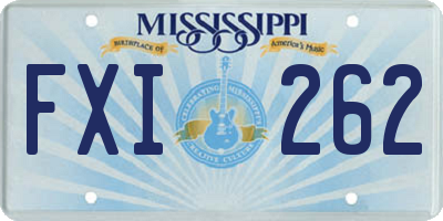 MS license plate FXI262