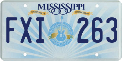 MS license plate FXI263