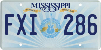 MS license plate FXI286