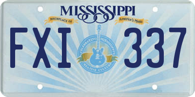 MS license plate FXI337
