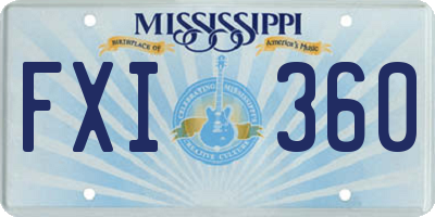 MS license plate FXI360
