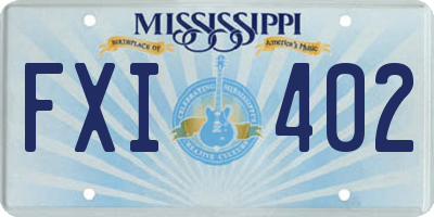 MS license plate FXI402