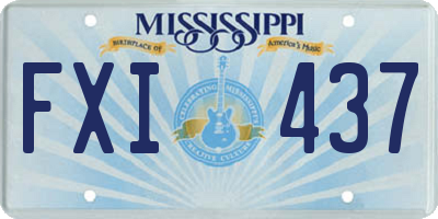 MS license plate FXI437