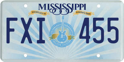 MS license plate FXI455