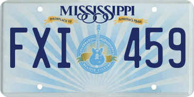 MS license plate FXI459