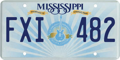 MS license plate FXI482