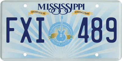 MS license plate FXI489