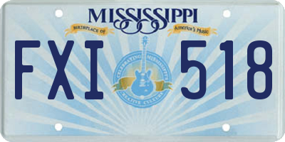 MS license plate FXI518