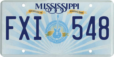 MS license plate FXI548