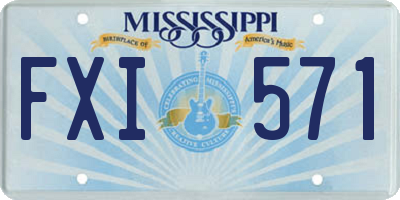 MS license plate FXI571
