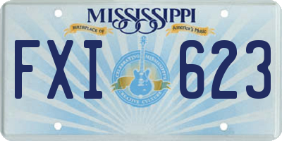 MS license plate FXI623