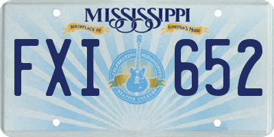 MS license plate FXI652