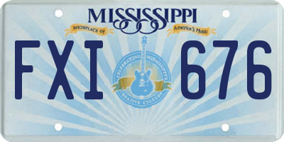 MS license plate FXI676
