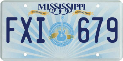 MS license plate FXI679