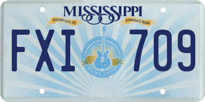 MS license plate FXI709