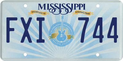 MS license plate FXI744