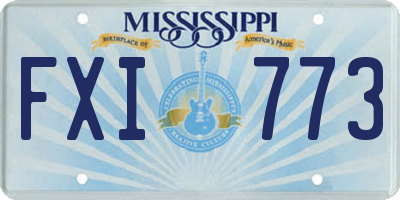 MS license plate FXI773