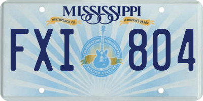 MS license plate FXI804