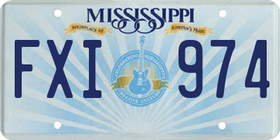 MS license plate FXI974