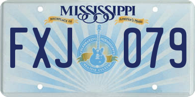 MS license plate FXJ079