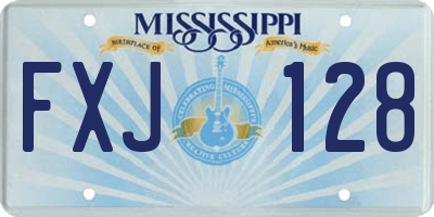 MS license plate FXJ128
