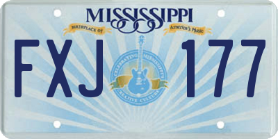 MS license plate FXJ177