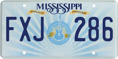MS license plate FXJ286
